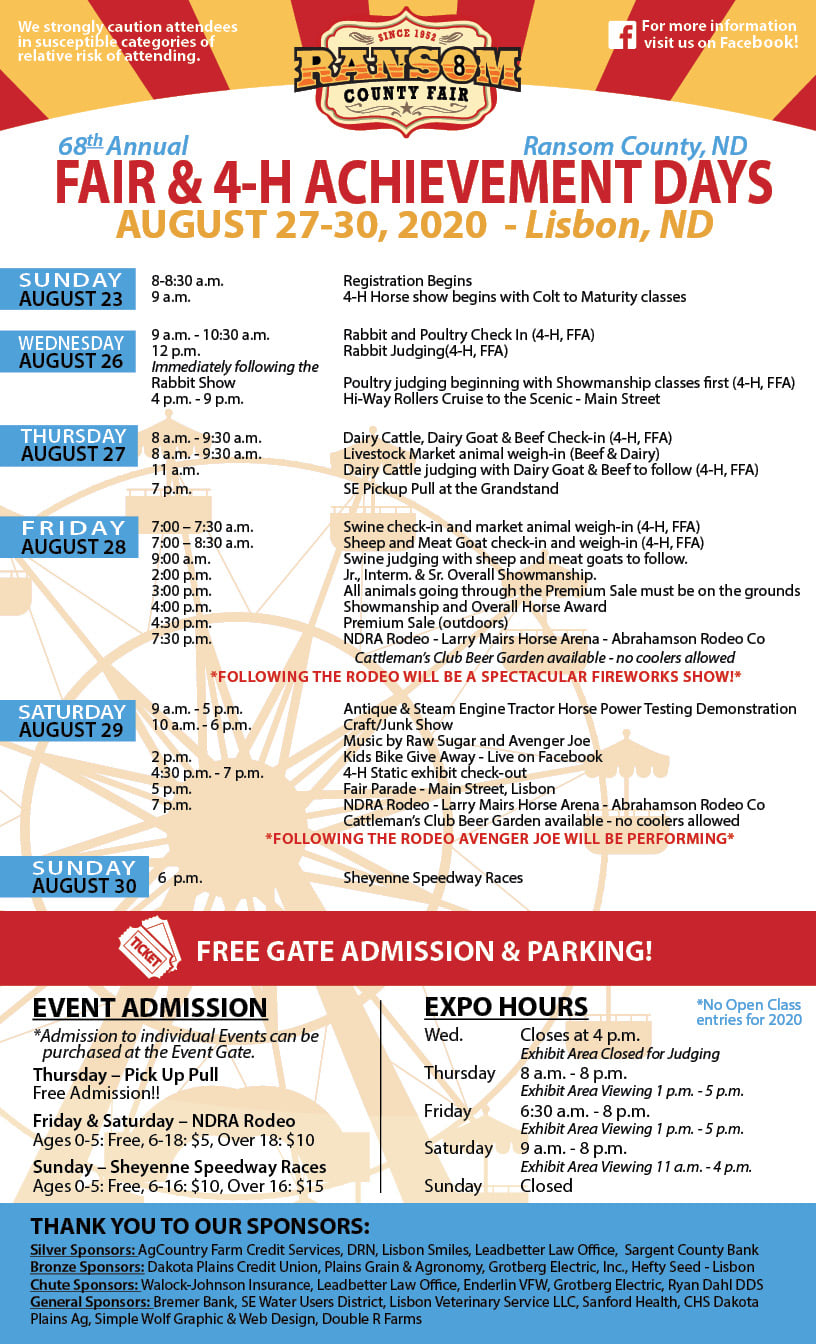 Ransom County Fair City of Lisbon, ND