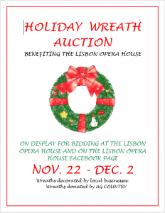 Holiday wreath auction @ Lisbon opera house/Facebook