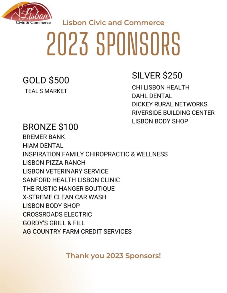 23 Sponsorship List