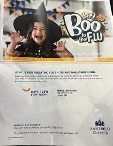 Say Boo to the Flu @ Sanford Lisbon Clinic